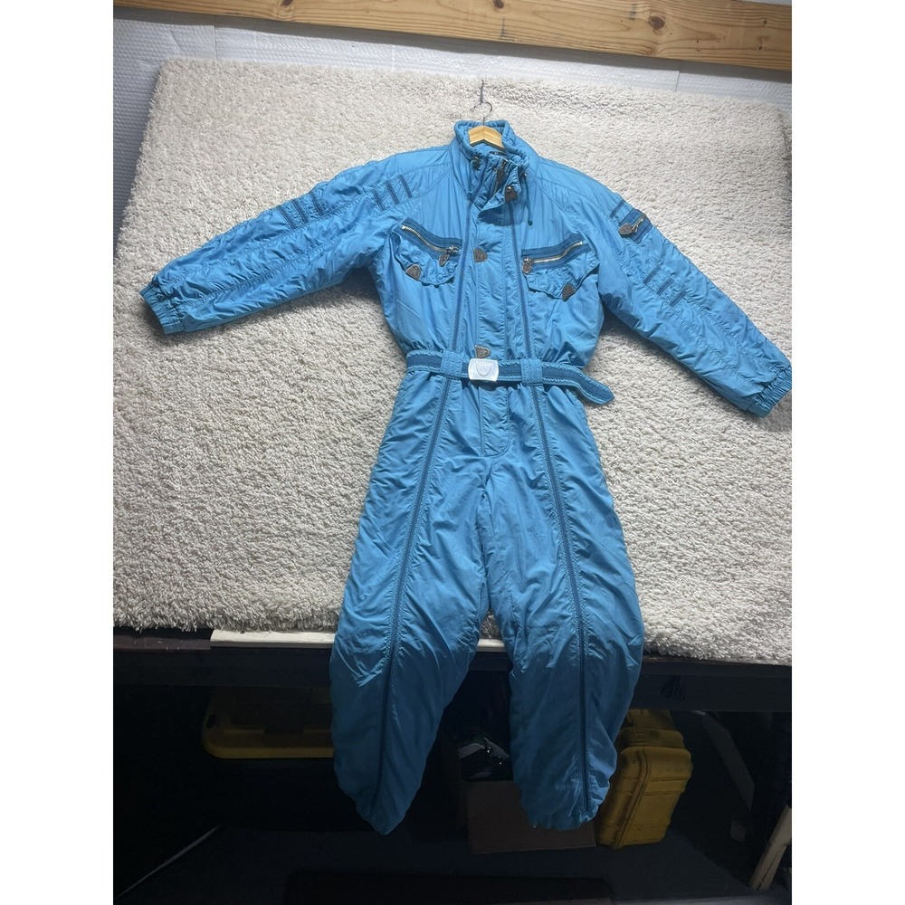 Vintage Carson Turquoise Women's 50 2XL Mens XL One Piece Ski Snow Suit RARE EUC